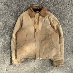 vintage faded tan carhartt arctic jacket
